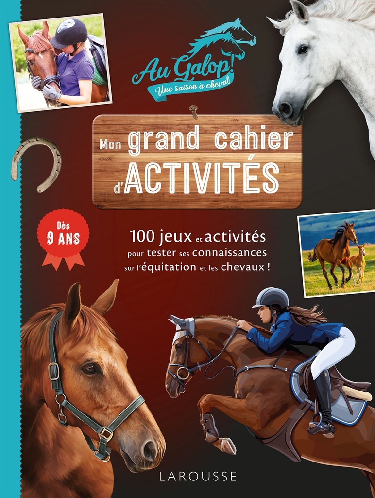 [9782036040694] Mon grand cahier d'activités  AU GALOP, spécial Chevaux