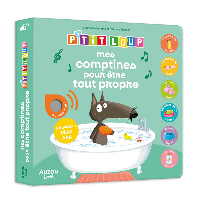 [9791039539241] Mes premiers sonores p'tit Loup - Mes comptines pour être tout propre