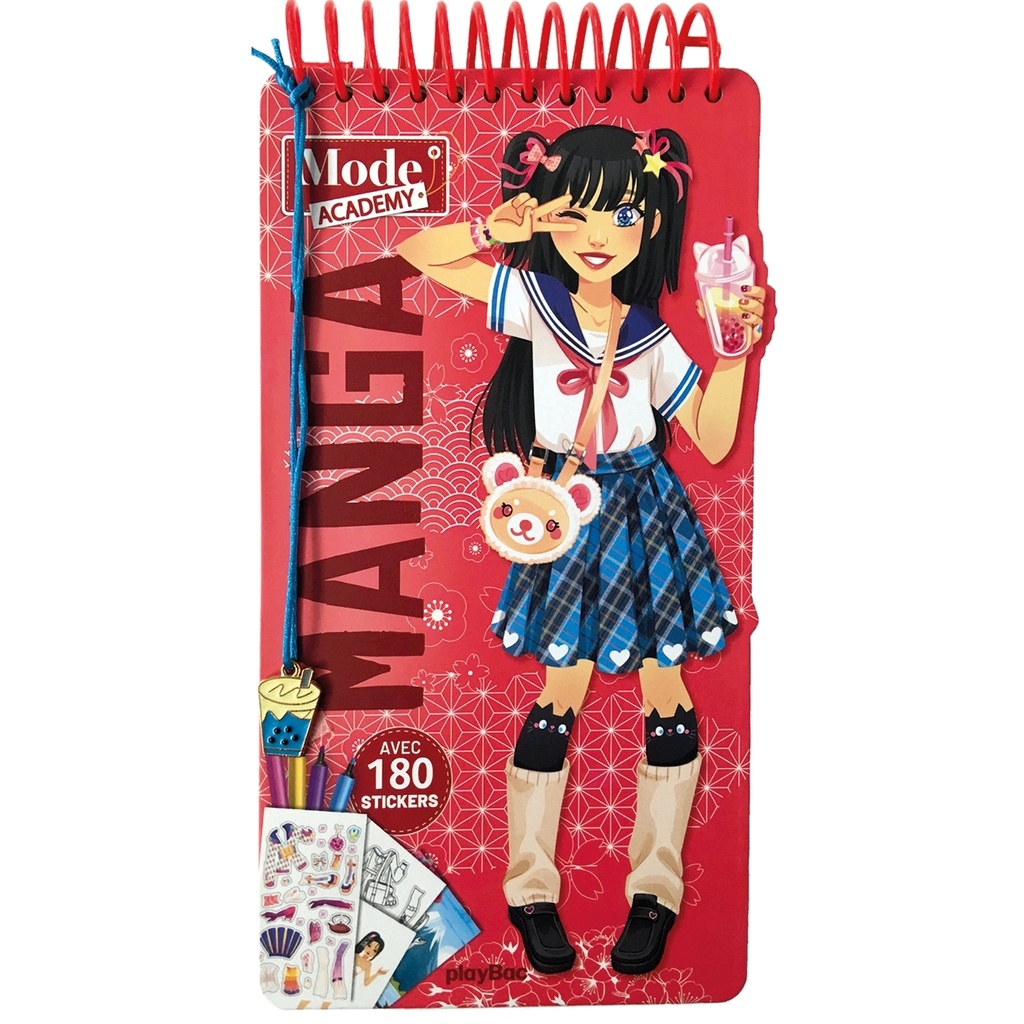 Carnet créatif Mode Academy Manga (avec un bracelet)