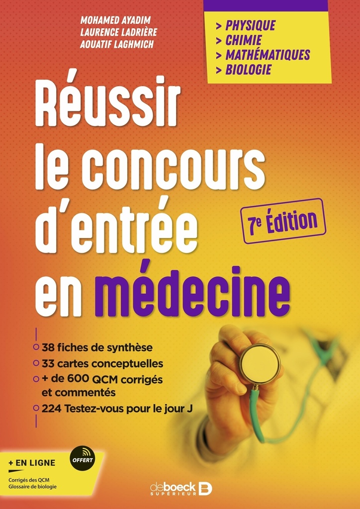 [9782807359512] Réussir le concours d'entrée en médecine