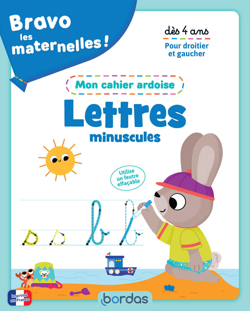 [9782047406892] Bravo les maternelles - Mon cahier ardoise - Lettres minuscules dès 4 ans
