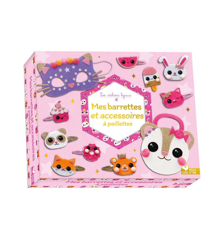 Mes barrettes et accessoires à paillettes - coffret avec accessoires
