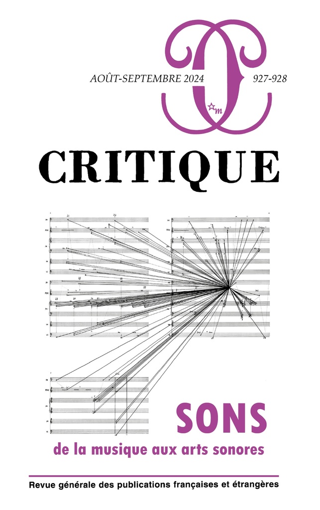 Critique 927-928 : Sons. De la musique aux arts sonores