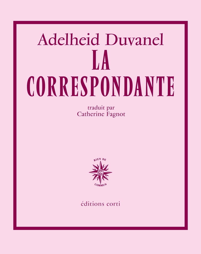 [9782714313539] La correspondante