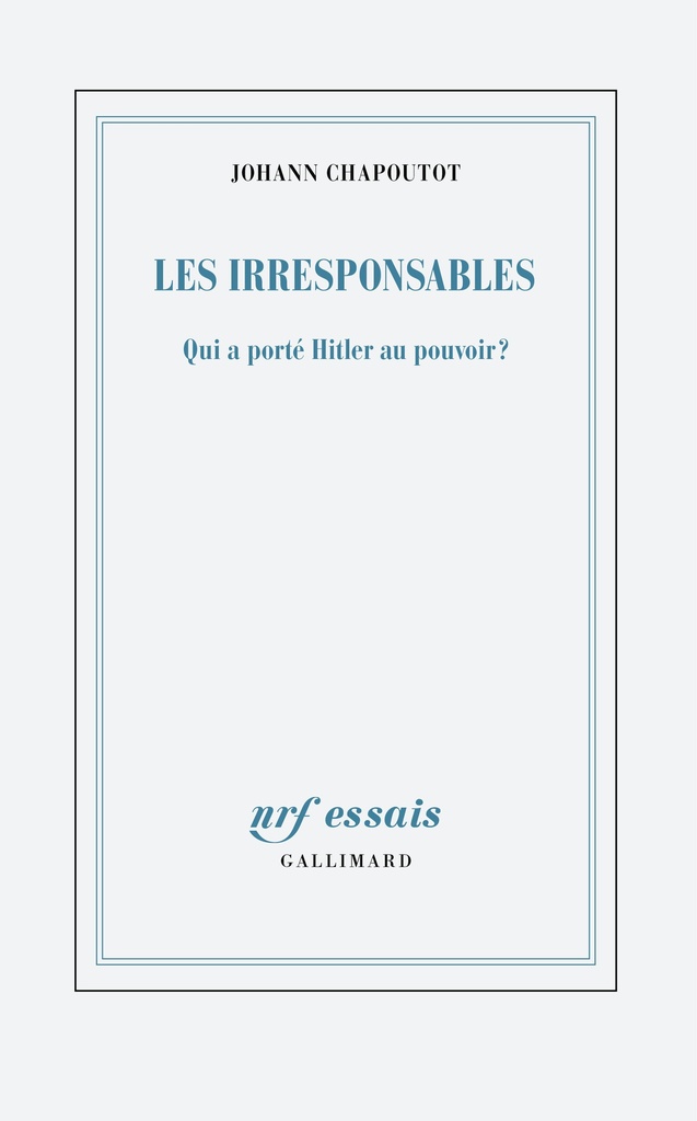 [9782073061195] Les irresponsables