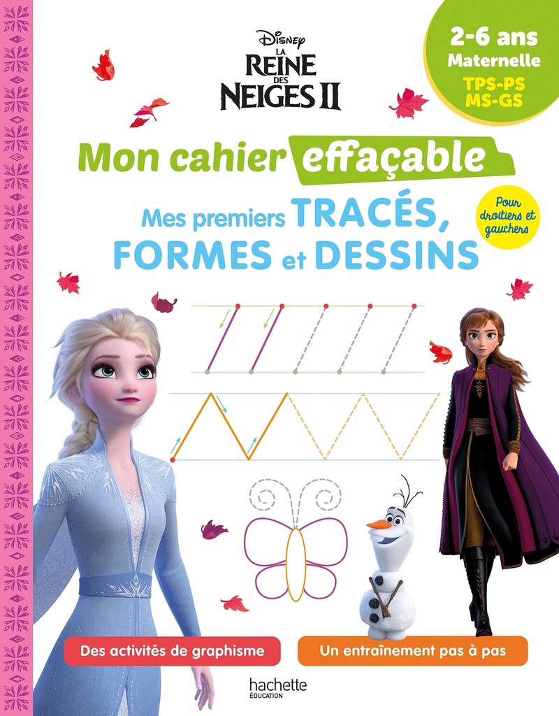 [9782017901037] Disney - La Reine des neiges Mon cahier effaçable - Mes premiers tracés, formes et dessins (2-6 ans)