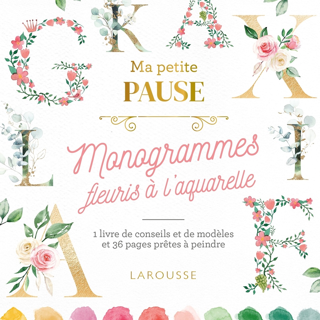 Petite pause Monogrammes fleuris à l'aquarelle