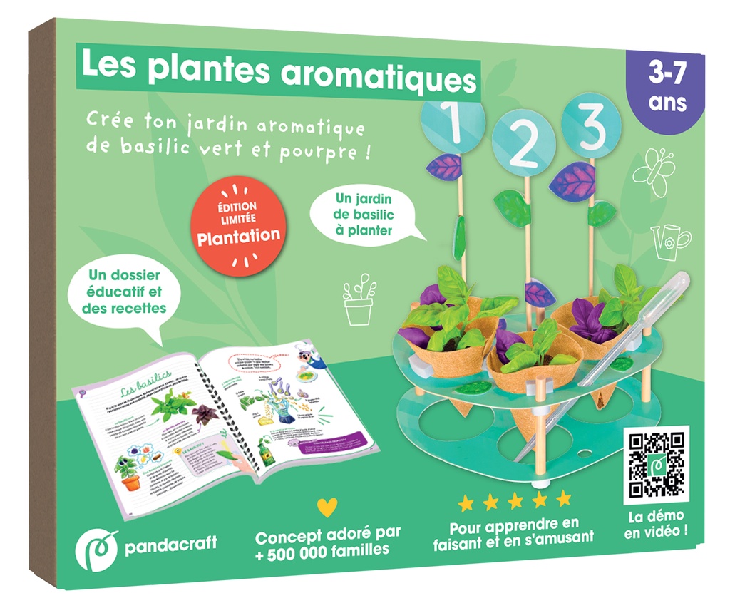 [9782492898525] Les plantes aromatiques - Kit Pandacraft 3-7 ans