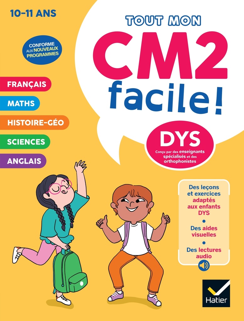 [9782401105065] Mon CM2 facile ! Adapté aux enfants DYS ou en difficulté d'apprentissage - 10/11 ans