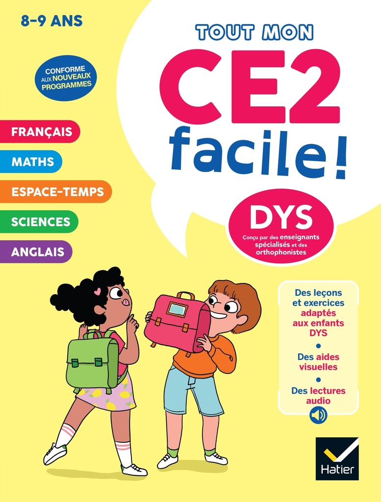 Mon CE2 facile ! Adapté aux enfants DYS ou en difficulté d'apprentissage - 8/9 ans