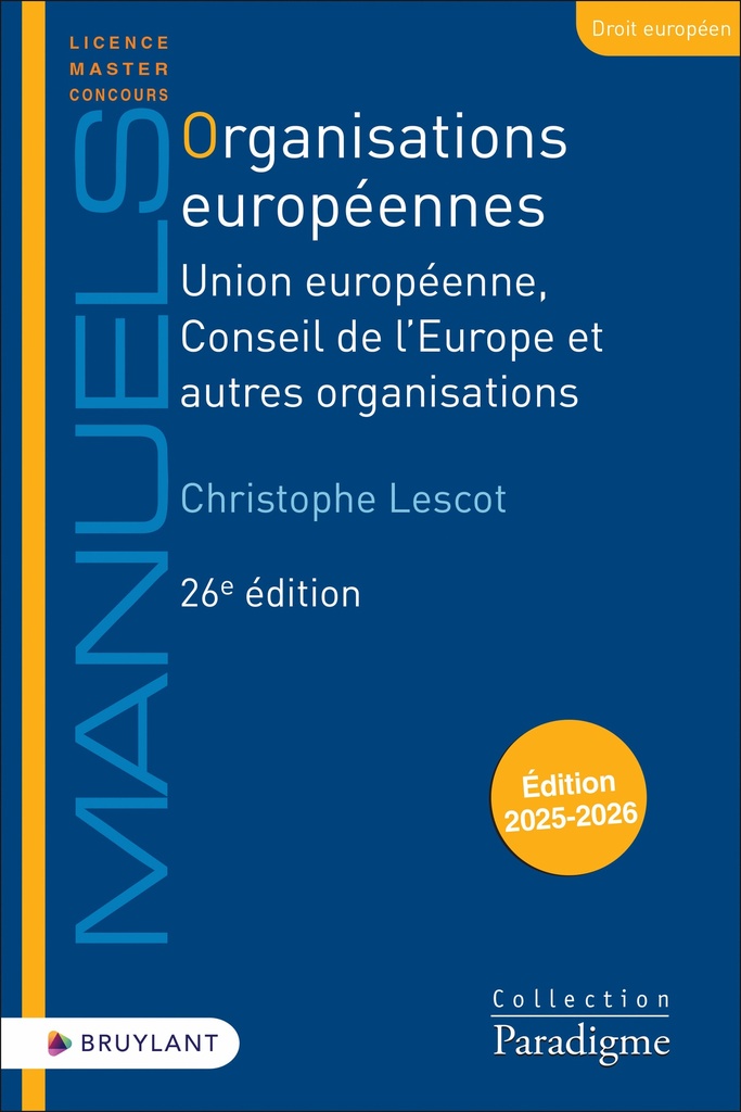 [9782802776116] Organisations européennes