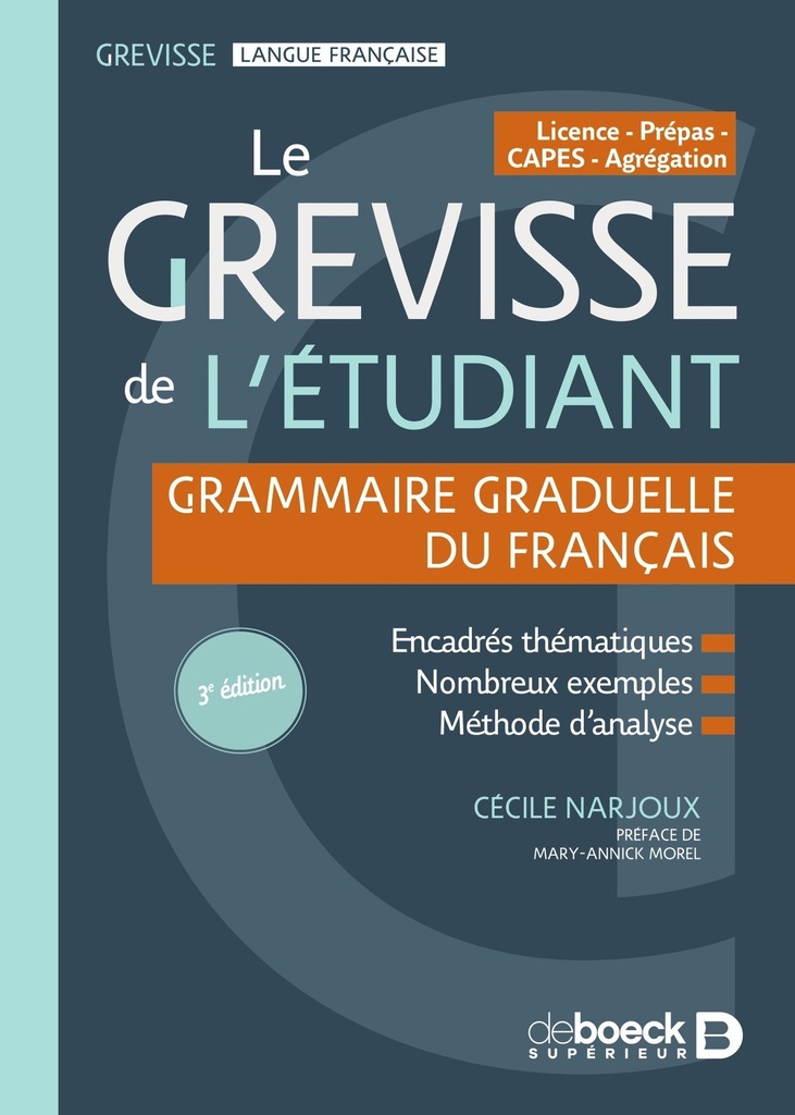 [9782807366985] Le Grevisse de l'étudiant - Grammaire