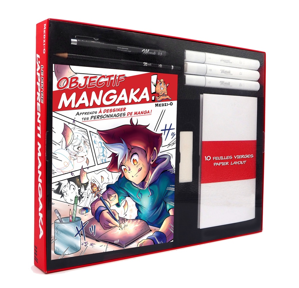 [9782383559467] Le kit de l'apprenti mangaka - la première étape vers ton manga ! (coffret)