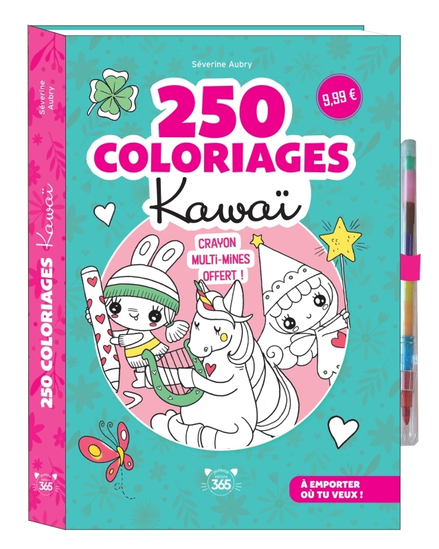 [9782383826248] 250 coloriages kawaï - crayon multi-mines offert