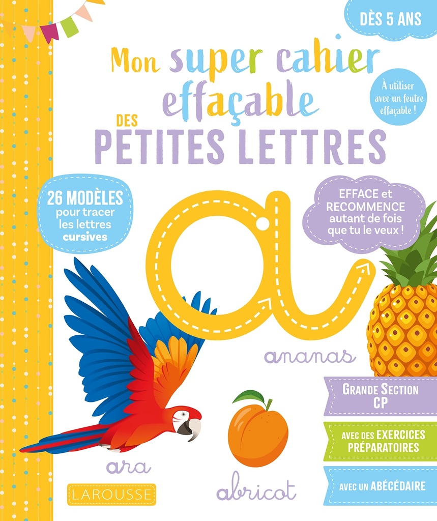 [9782036084926] Mon super cahier effaçable - Petites lettres - De la Grande section au CP 5-6 ans