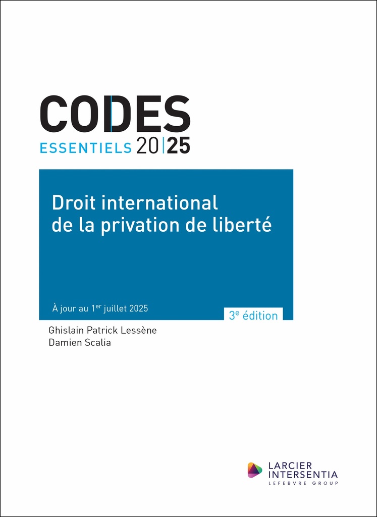 [9782807951044] Code essentiel - Droit international de la privation de liberté
