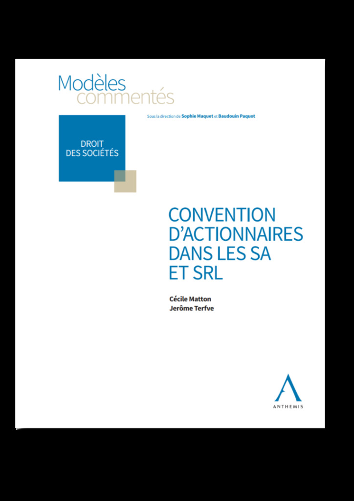 [9782807215726] CONVENTION D ACTIONNAIRES DANS LES SA ET SRL