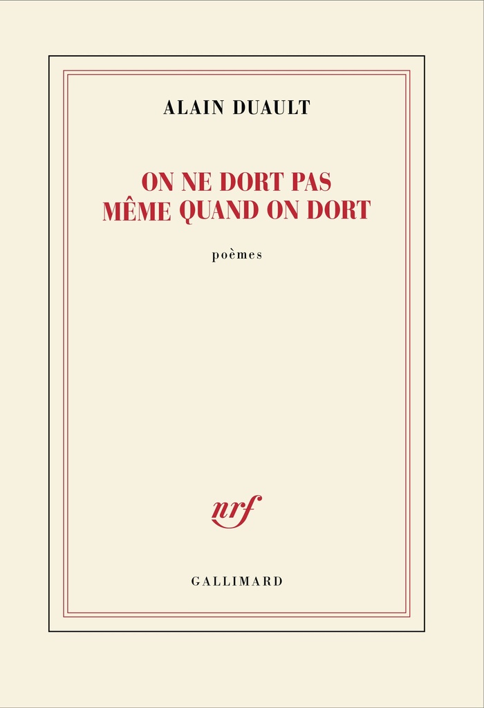 [9782073119728] On ne dort pas même quand on dort