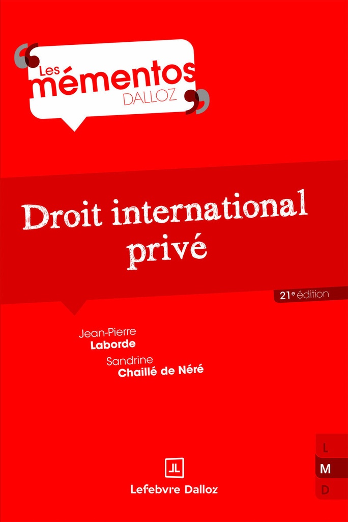 [9782247240777] Droit international privé. 21e éd.