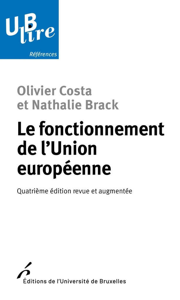 [9782800418780] Le fonctionnement de l'Union européenne