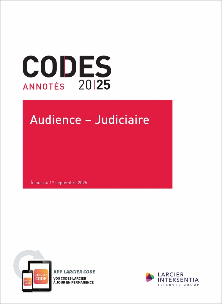 [9782807951310] Code annoté - Audience - Judiciaire 2025