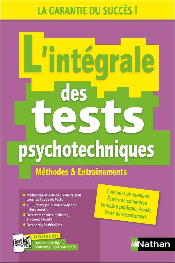 [9782095061920] L'intégrale des Tests Psychotechniques - Méthodes et entraînements