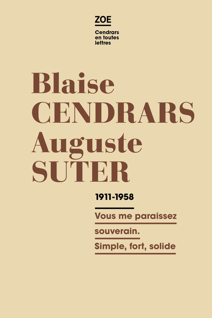 [9782889074396] Correspondance 1911-1958