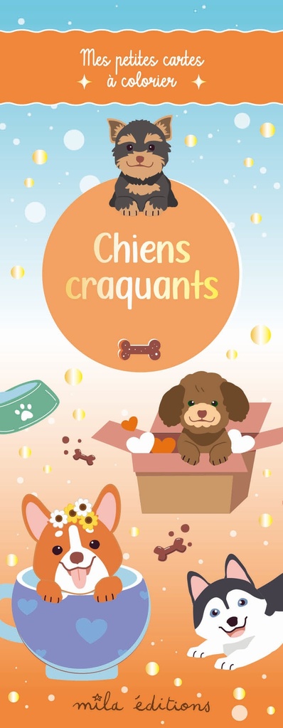 [9782378792947] Chiens craquants - Mes petites cartes à colorier