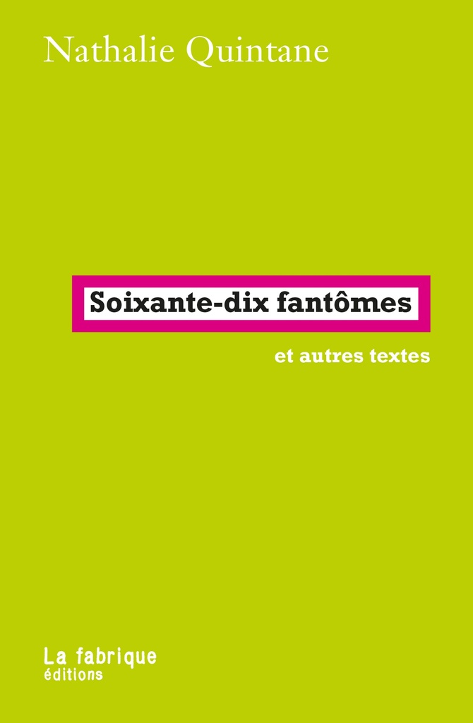 [9782358723091] Soixante-dix  fantômes