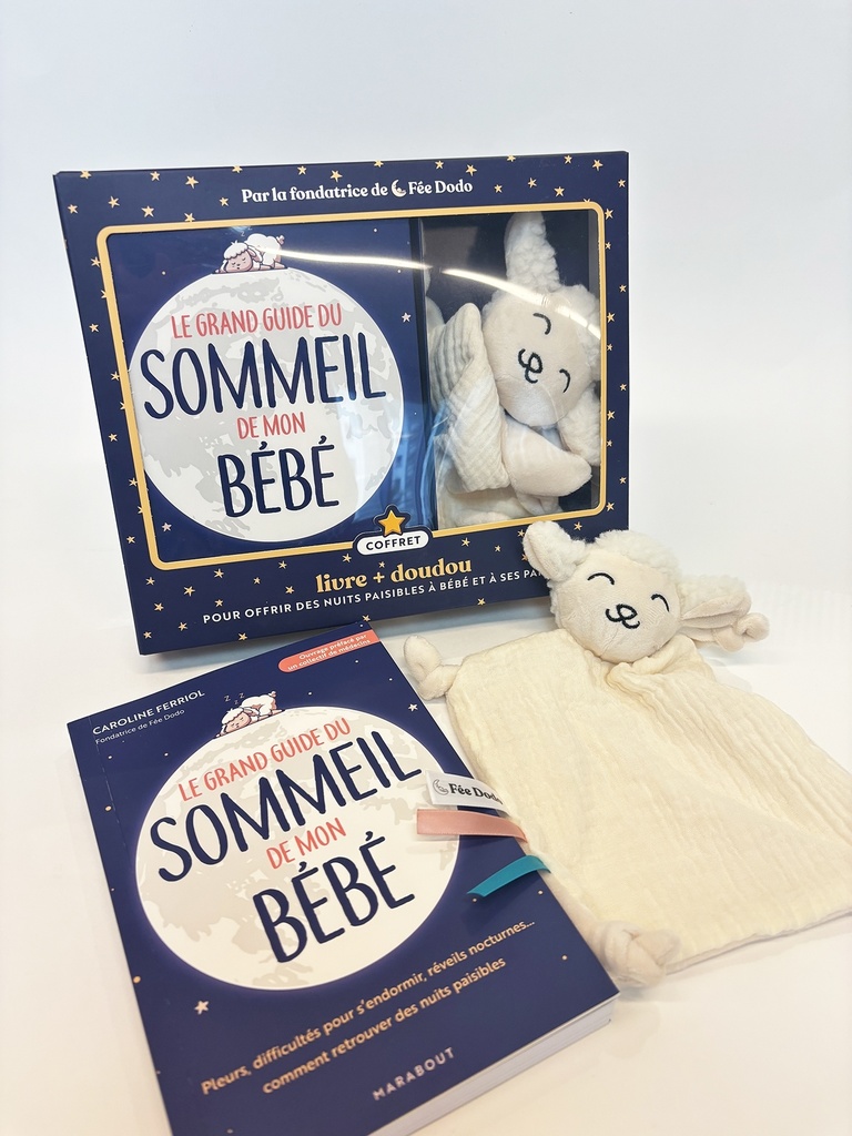 [9782501195935] Mon coffret Fée dodo :  livre Grand guide du sommeil de mon bébé + doudou