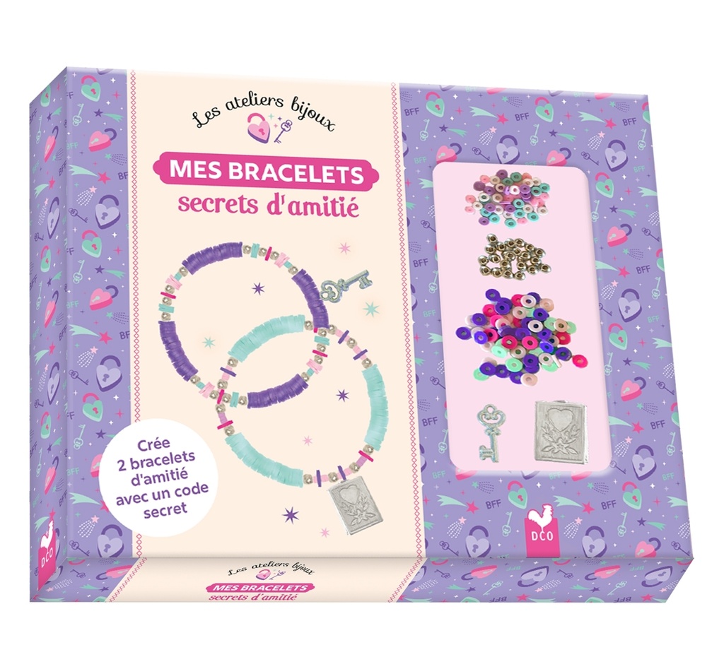 [9782017897187] Mes bracelets secrets d'amitié - coffret avec accessoires