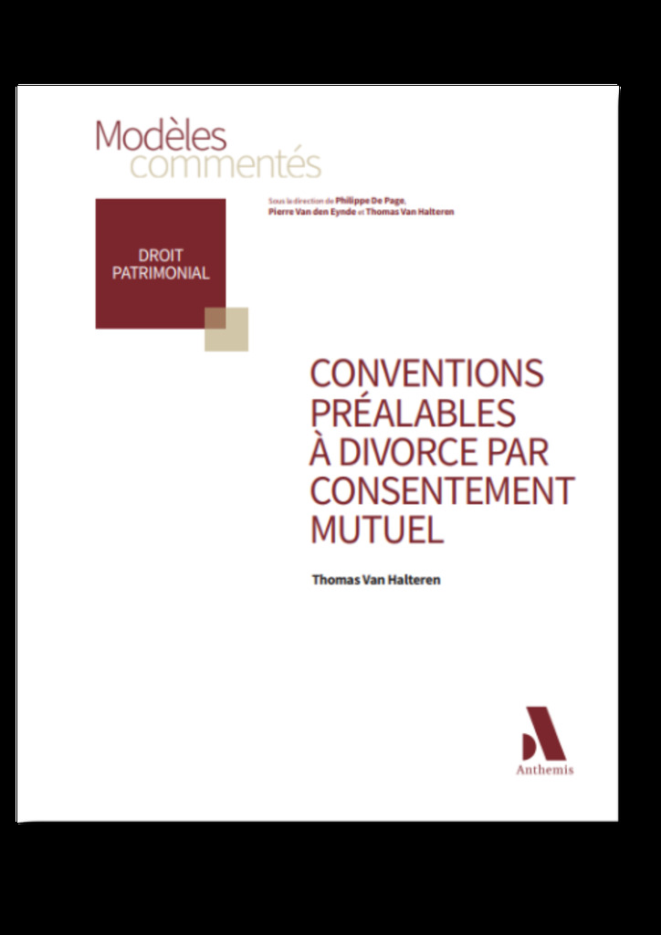 [9782807215979] CONVENTIONS PREALABLES A DIVORCE PAR CONSENTEMENT MUTUEL