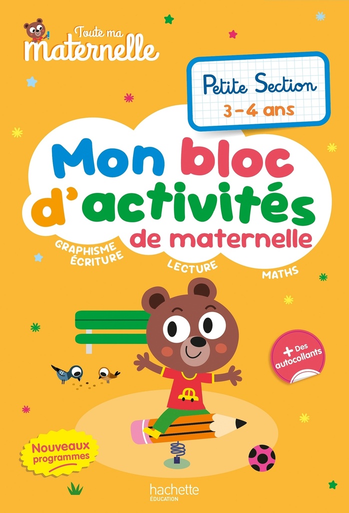 [9782017361039] Toute ma maternelle - Mon bloc d'activités de maternelle - Petite Section (nouveaux programmes)