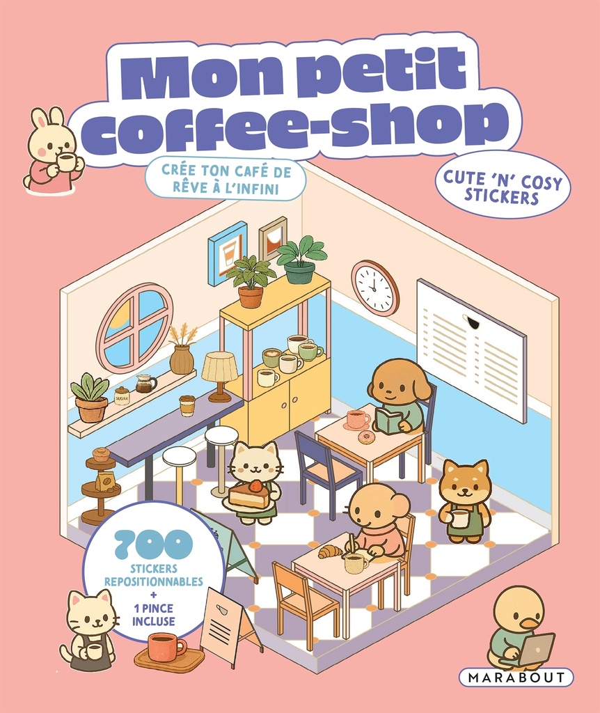 [9782501201964] Cute 'n' cosy stickers - Mon petit coffee-shop