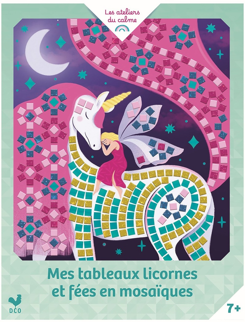 [9782017347224] Mes tableaux licornes et fées en mosaïques - pochette avec accessoires