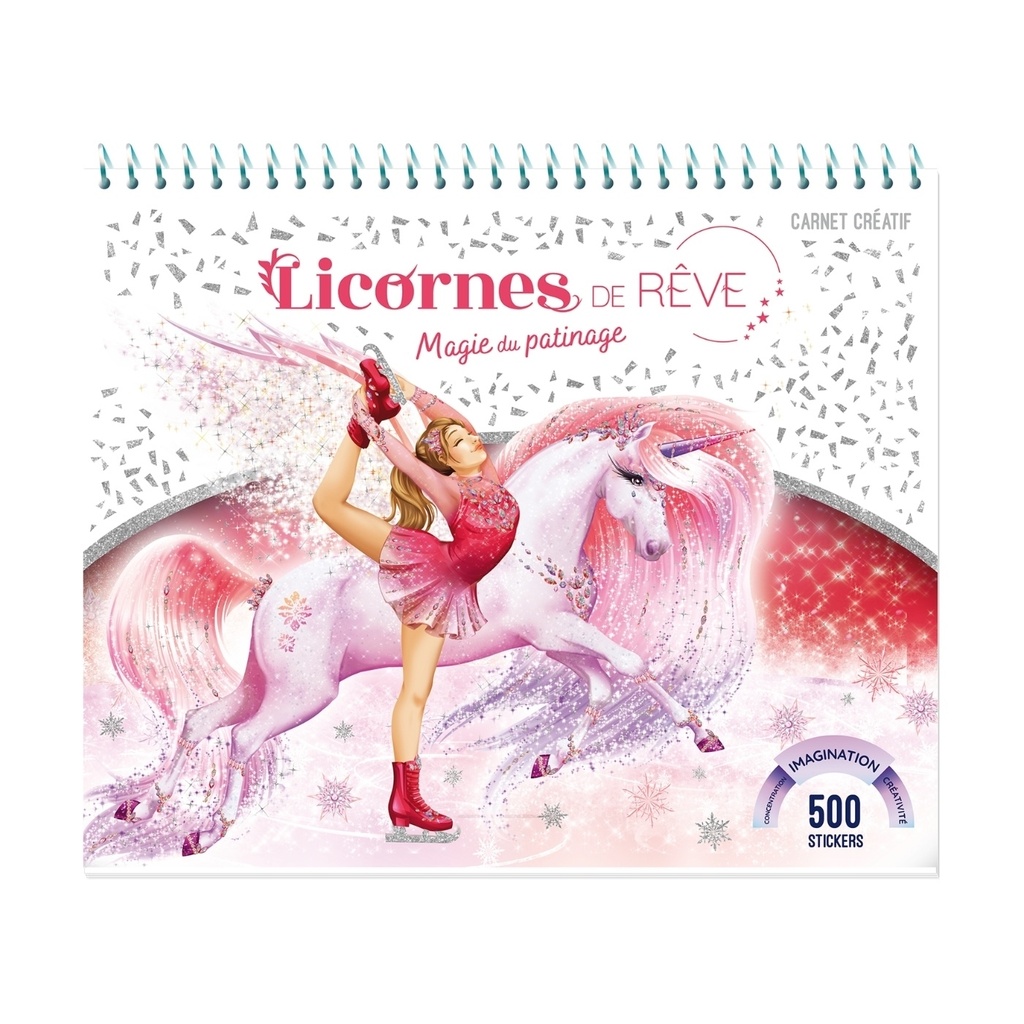 [9782809694994] Licornes de rêve - Carnet créatif - Magie du patinage