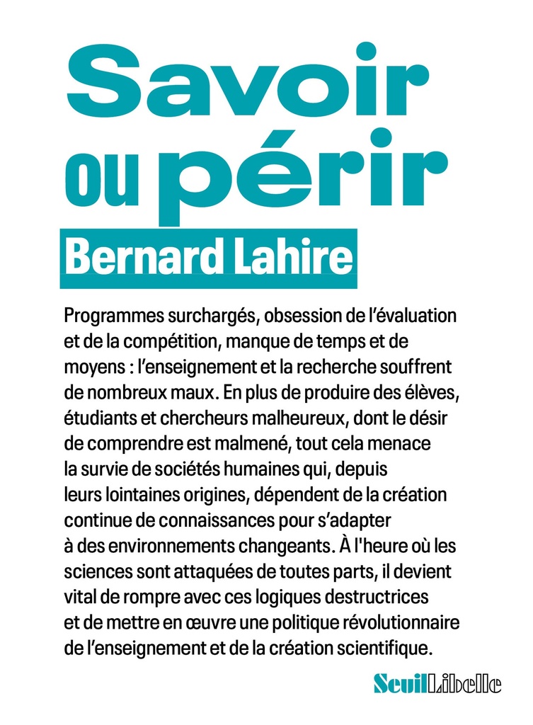 [9782021588965] Savoir ou périr