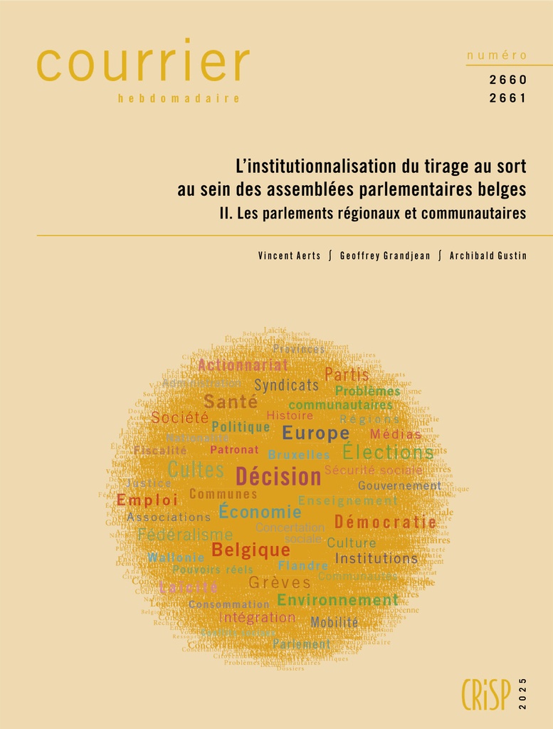 [9782870753644] CH2660-2661-L’institutionnalisation du tirage au sort au sein des assemblées parlementaires belges