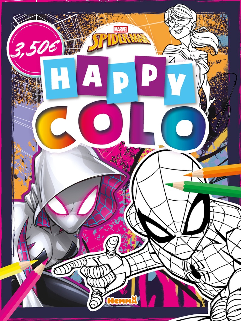[9782508063091] Marvel Spider-Man - Happy colo (Ghost-Spider et Spider-Man)