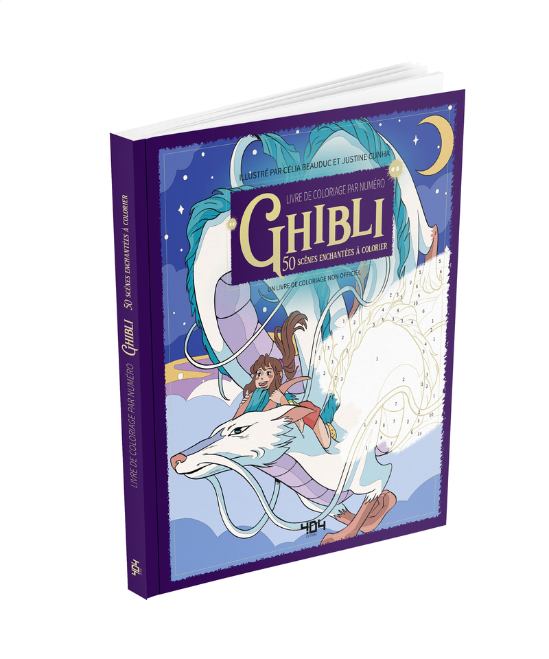 [9791032410653] Livre de coloriage par numéro - Ghibli 2 - 50 scènes enchantées à colorier - Un livre de coloriage non officiel