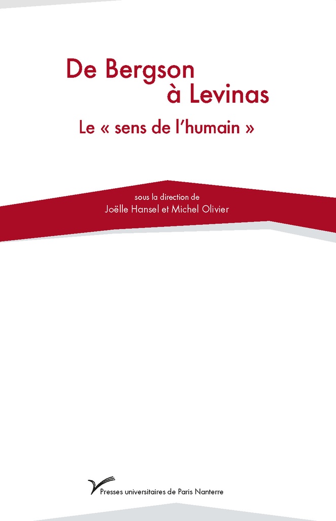 [9782840166061] De Bergson à Levinas