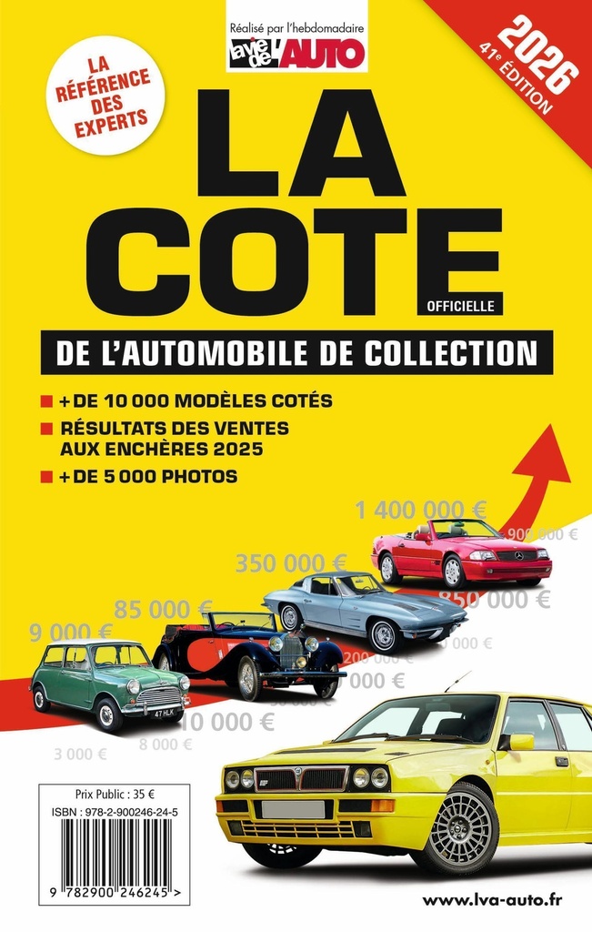[9782900246245] La cote de l'automobile de collection 2026