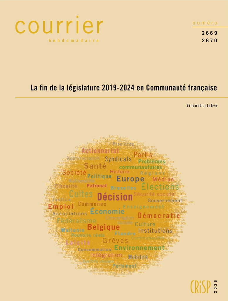 [9782870753699] CH2669-2670-La fin de la législature 2019-2024 en Communauté française