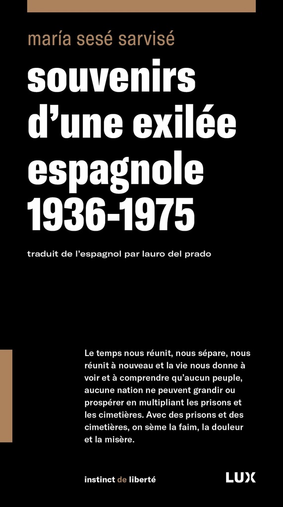 [9782898332746] Souvenirs d'une exilée espagnole 1936-1975