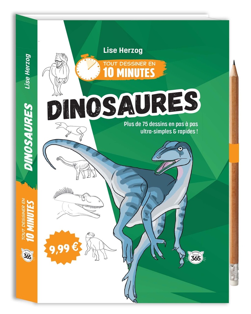 [9782383828181] Tout dessiner en 10 minutes - Dinosaures
