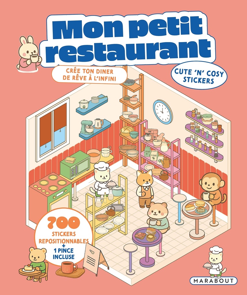 [9782501202145] Mon petit restaurant - Cute 'n' cosy stickers
