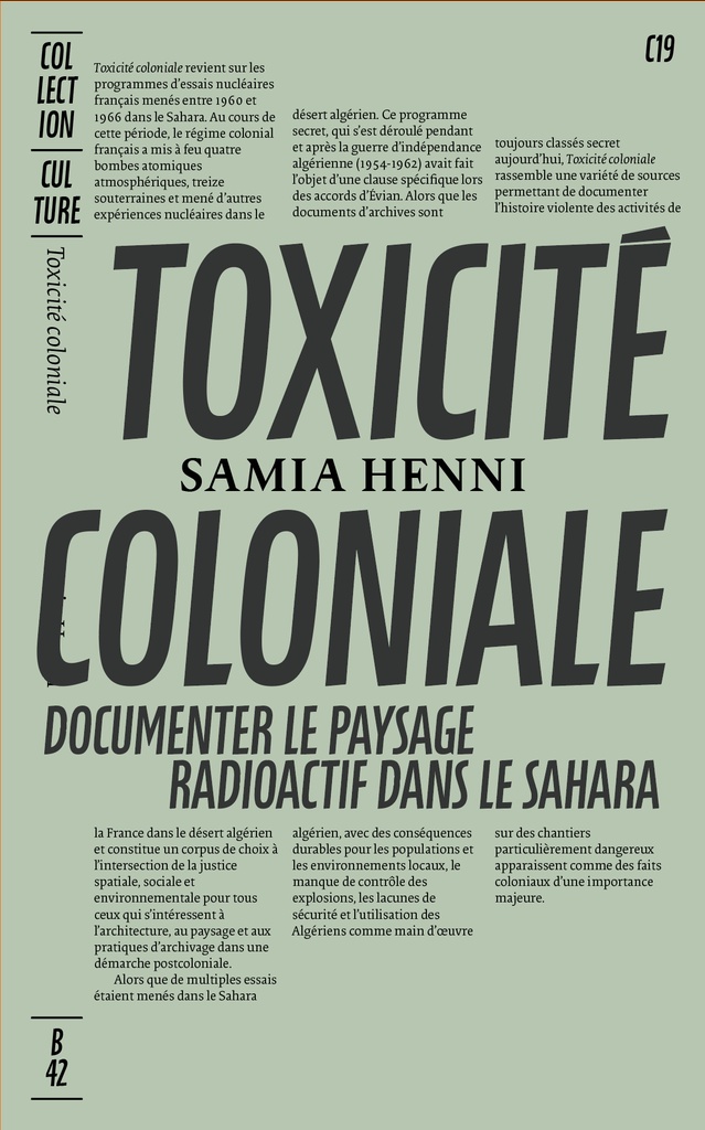 [9782494983410] TOXICITÉ COLONIALE