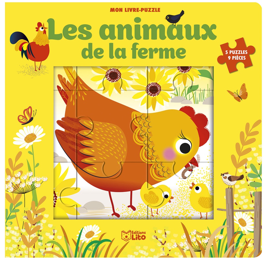 [9782244309644] LIVRE PUZZLE 9P ANIMAUX FERME