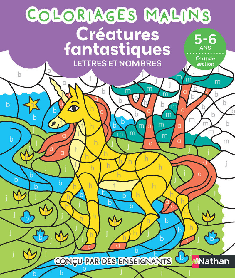 [9782095064471] Créatures fantastiques Lettres et nombres GS - Coloriages malins