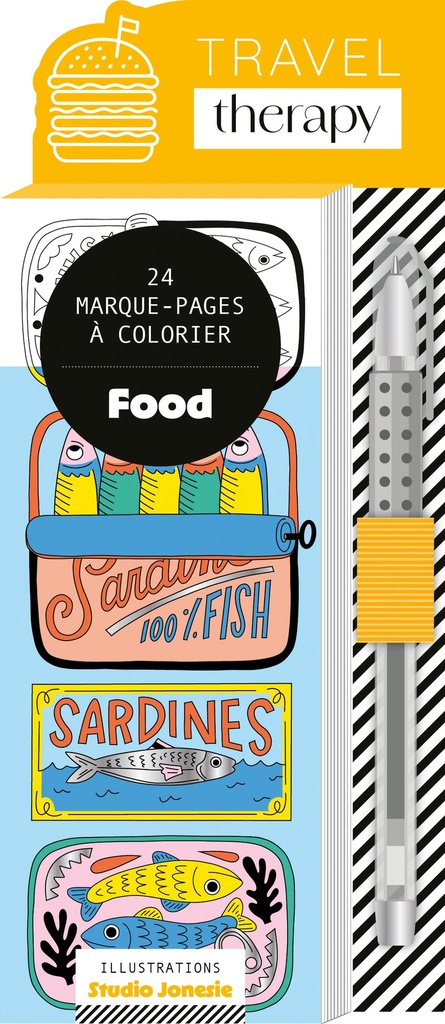 Marque-pages Food (+ stylo gel argent)